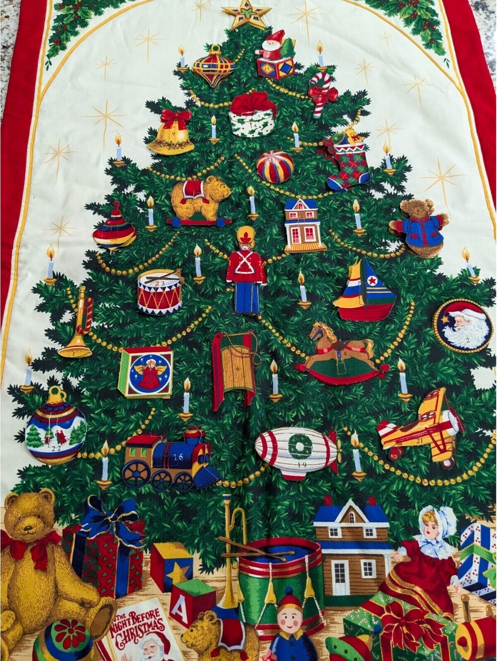 Vintage VIP Cranston Toyland Advent Calendar completed set Christmas tree toys